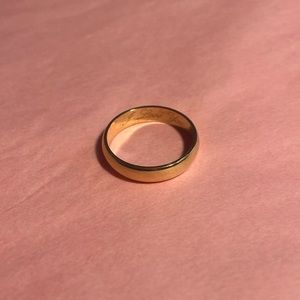 Solid 18K Gold Simple Wedding Engagement Band Ring